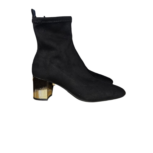 Michael Kors Porter Suede Ankle Boot Black - Picture 2 of 5